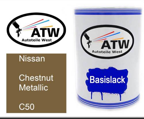 Nissan, Chestnut Metallic, C50: 500ml Lackdose, von ATW Autoteile West.